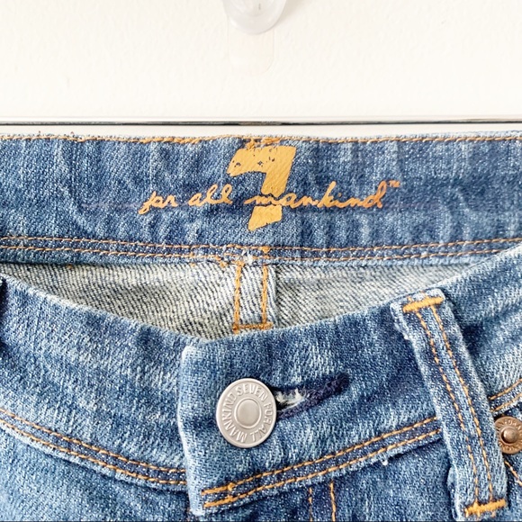 7FAM Flynt Distressed Flare Jeans Sz 26 - Picture 5 of 14